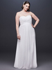 Brautkleid Elfenbein Chiffon Schatz Hals ärmellose Plissee rückenfreie bodenlange Brautkleider