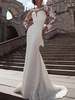Brautkleid Lace Illusion Neck Long Sleeves Mermaid Brautkleider mit Hofschleppe