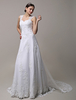 Brautkleid mit abnehmbarer Schleppe in Weiß Milanoo