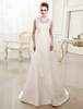 Brautkleid mit Illusion-Ausschnitt und Schleppe Milanoo