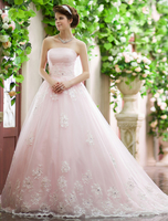 Brautkleid mit Stickereien und Kunstdiamanten Milanoo
