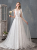 Brautkleider 2021 Sommer Boho Beach A Line Brautkleid Spitze Applique Tüll Brautkleid Mit Zug