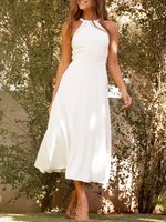 Brautkleider Kurz Weiß ärmellos und Halter Polyester Günstige Brautkleider Hochzeitskleid Kurz