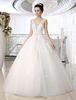 Brautkleider Prinzessin Elfenbeinfarbe Tüll Brautkleider Hochzeit bodenlang Brautkleider große Größen mit Schnürung Prom-