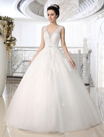 Brautkleider Prinzessin Elfenbeinfarbe Tüll Brautkleider Hochzeit bodenlang Brautkleider große Größen mit Schnürung Prom-