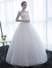 Brautkleider Prinzessin Prinzessin Brautkleider 1/2 Ärmel Hochzeit mit Rundkragen Herz-Ausschnitt Brautkleider Elfenbeinfarbe Tüll bodenlang