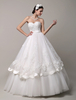 Brautkleider Prinzessin Prinzessin Brautkleider ärmellos Hochzeit Herz-Ausschnitt Brautkleider große Größen Weiß Organza bodenlang mit Schnürung