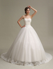 Brautkleider Prinzessin Prinzessin Brautkleider ärmellos Hochzeit trägerlos Trägerlose Brautkleider Elfenbeinfarbe Tüll mit Domkirchen-schleppe