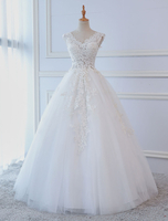 Brautkleider Prinzessin Prinzessin Brautkleider ärmellos Hochzeit V-Ausschnitt Brautkleider Tüll Elfenbeinfarbe Organza bodenlang mit Schnürung