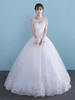 Brautkleider Prinzessin Prinzessin Brautkleider ärmellos Hochzeit V-Ausschnitt V- Ausschnitt Weiß und Pailletten bestickt bodenlang und Schnürung