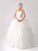 Brautkleider Prinzessin trägerlos Brautkleider Hochzeit Tüll Ball Brautkleider bodenlang ärmellos mit Schnürung Prom- trägerlos