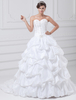 Brautkleider Prinzessin Weiß Herz-Ausschnitt Brautkleider Hochzeit Taft Brautkleider große Größen mit Court-Schleppe und Schnürung Prom-