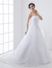 Brautkleider Prinzessin Weiß trägerlos Brautkleider Hochzeit Satingewebe Brautkleider große Größen mit Court-Schleppe ärmellos und Schnürung A-Linie-