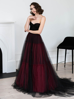 Brautkleider Schwarz trägerlos ärmellos Vintage Brautkleid