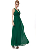 Brautmutterkleider A-Linie- Abendkleider für Hochzeit Chiffon Ballkleider Fliederfarbe Hochzeit ärmellos V-Ausschnitt bodenlang mit Reißverschluss
