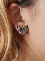 Brautohrringe Metall durchbohrt Hochzeitsschmuck gem