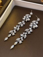 Brautohrringe Strass Mädchen Strass durchbohrt Brautschmuck