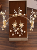 Brautschmuck Set Attraktive Imitation Perle Ohrclip Metall Hochzeitsschmuck