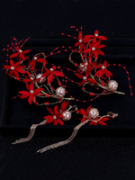 Brautschmuck-Set Chic Flower Imitation Pearl Earclip Metal