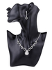 Brautschmuck Set Silber Strass Halskette Mit Ohrringen