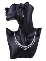 Brautschmuck Set Silber Strass Hochzeit Accessoires