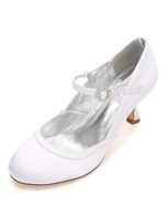 Brautschuhe 2021aus Seide und Satin mit Spool Heels Pump im eleganten Stil