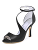 Brautschuhe aus Kunstseiden mit Stilettos Sandalen im eleganten Stil