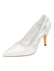 Brautschuhe aus mit Kristall Hochzeit Party im eleganten Stil in Elfenbeinfarbe Pumps