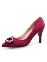 Brautschuhe aus mit Kunstdiamanten für Hochzeit im eleganten Stil Pumps