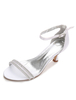 Brautschuhe aus mit Kunstdiamanten im eleganten Stil für Sommer Sandalen