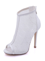 Brautschuhe aus mit Reißverschluss im eleganten Stil Pumps