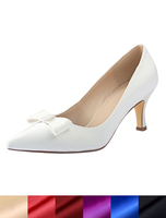 Brautschuhe aus mit Schleife Hochzeit Party in Elfenbeinfarbe Pumps