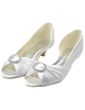 Brautschuhe aus Satin in Weiß