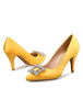 Brautschuhe aus Satin mit Kunstdiamanten und Stilettos Pumps im eleganten Stil