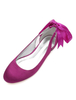 Brautschuhe aus Seide und Satin mit Band Flach Pump im eleganten Stil