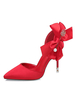 Brautschuhe aus Seide und Satin mit Schleife und Stilettos Pumps im eleganten Stil