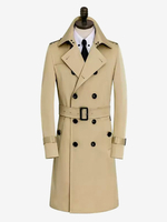 Britischer Windbreaker Mittellanger schmaler Business-Windbreaker Winddichte Jacke Herrenmantel