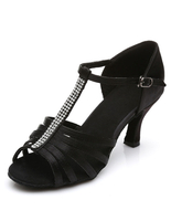 Bronze; lateinamerikanische Tänze Sandaletten Strass ausgeschnitten Straps Satin Heels