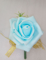 Bräutigam Boutonniere Hochzeit Blau Synthetische Prom Boutonniere