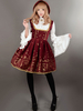 Burgunder Velvet Lolita Jumper Rock für Mädchen