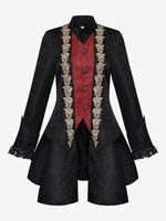 Burgunderrotes Retro-Kostüm für Damen aus Polyester Vintage-Marie-Antoinette-Kostüm Maskenballkleid