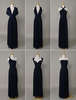 Cabrio Abendkleid Marineblau (Cabrio Infinity Kleid; dunkelblaue lange Brautjungfer Kleid)