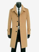 Camel Chic Slim Fit Lange Slim Fit Mäntel für Herren