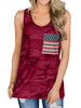 Camo Tank Top The Stars And The Stripes Independence Day amerikanische Flagge Sleeveless Sommer-T-Stück