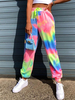 Cargo Worker Pants Mehrfarbig bedruckte Hose mit elastischer Taille