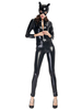 Catwoman Karneval Kostüm Kostüme Schwarz Adult Jelly Retro Layered Jumpsuit Polyester Maske Urlaub Kostüm