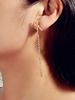 Chain Liner Ohrringe Gold Damenschmuck