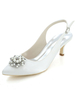 Champagne Hochzeit Schuhe Spitz Kitten Ferse Strass Perlen Pumps Braut Pumps