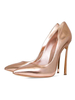 Champagner-Abendschuhe Spitz-Zehe-Absatz-Stilett-Pumpen-Schuhe für Frauen