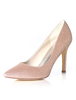 Champagner Brautjungfer Schuhe Glitter Hochzeit Schuhe Frauen Spitz High Heel Prom Schuhe